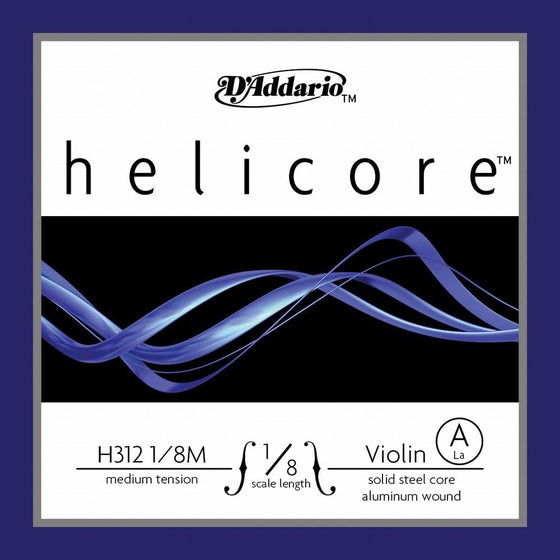 H312 1/8M D'Addario Helicore Violin A string - 1/8 Medium