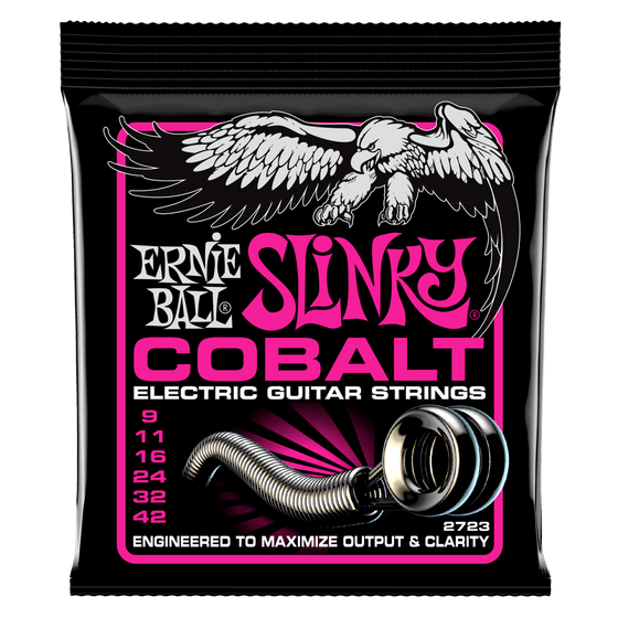 2723 Ernie Ball Cobalt Slinky Electric Guitar String Set - 9-42 Extra Light