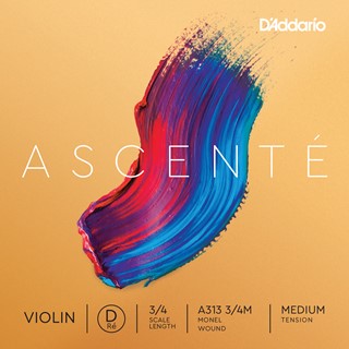 A313 3/4M D'addario Ascente Violin D String - Single