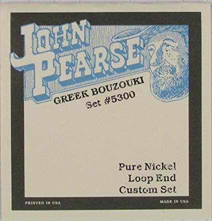 5300 John Pearse Pure Nickel Greek Bouzouki Loop Ended String Set - 9-24