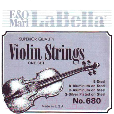 680-4/4 LaBella Orchestral Silver Plated Round Wound Violin String Set