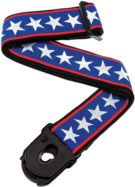 50PLA10 D'Addario 50mm Planet Lock Strap - Stars and Stripes