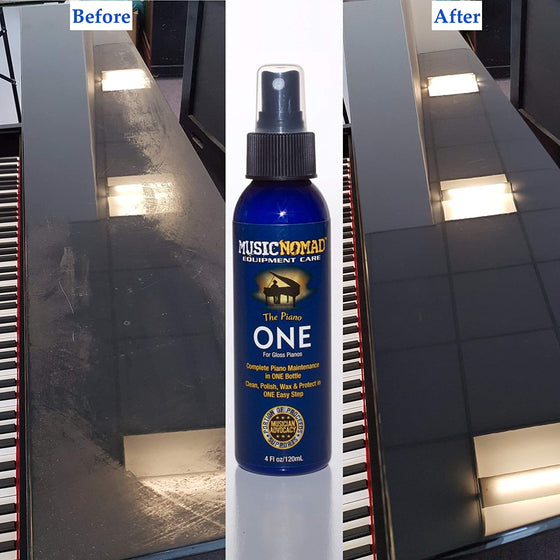 MN130 Music Nomad The Piano ONE - All-in-1 Cleaner, Polish, Wax for Gloss Pianos 4 oz