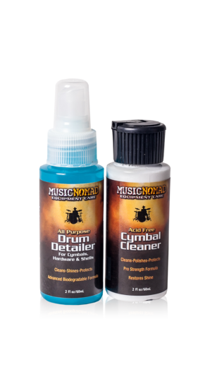 MN117 Music Nomad Cymbal Cleaner & Drum Detailer 2 oz Combo Pack
