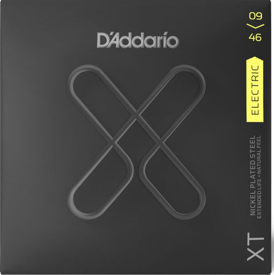 XTE0946 D'Addario XT Extended Life Nickel Plated Electric Guitar String Set - 9-46 XL Top / Reg Bottoms