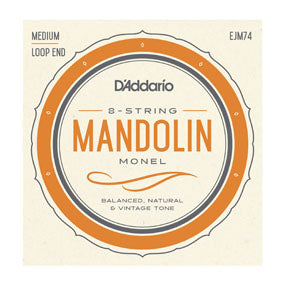 EJM74 D'addario Monel Mandolin String Set - Medium 11-40
