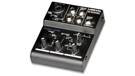 USB Mix ART Project Series Three Channel Mic-Inst-Line Mixer - Computer Interface