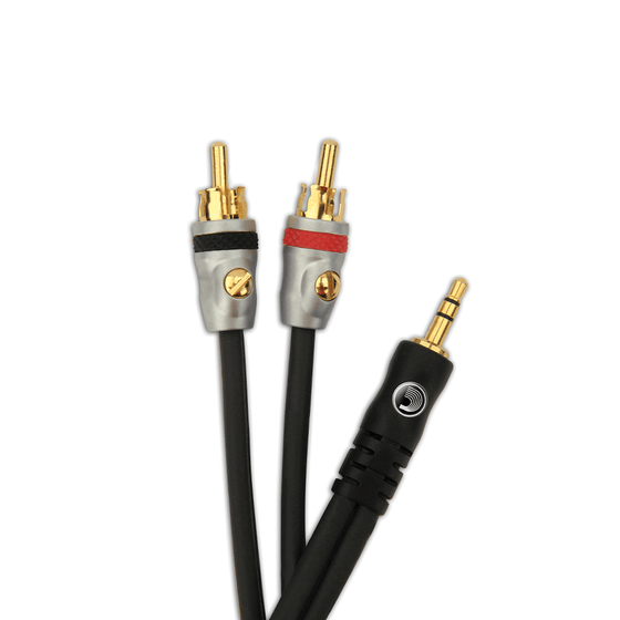 PW-MP-05 D'addario Custom Series RCA to 1/8" Audio Cable - 5'