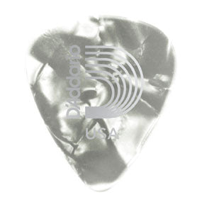 1CWP6-10 Heavy Celluloid Picks in White Pearl