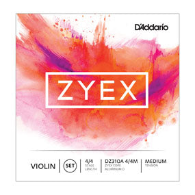 DZ310S Zyex Violin String Set 4/4 Medium - Silver D
